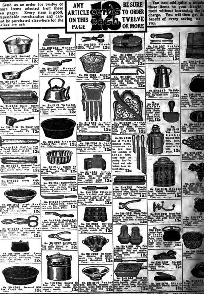 Sears Roebuck catalog: 12-cent items page